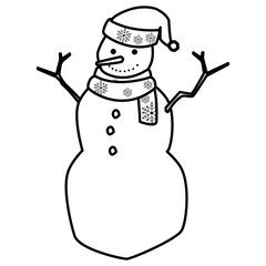 Christmas snowman icon