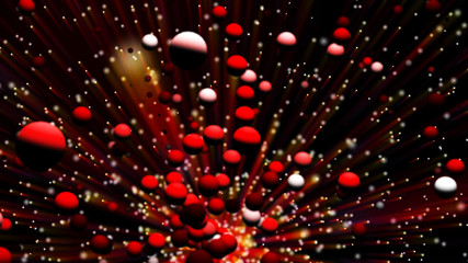 Abstract 3d rendering of chaotic low poly particles. Intricate data threads plot. Visual information complexity. 3D rendering.