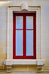 Red frame closed window 