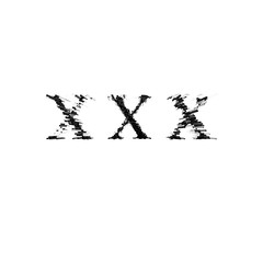 Obraz premium 3d text illustration depth effect xxx