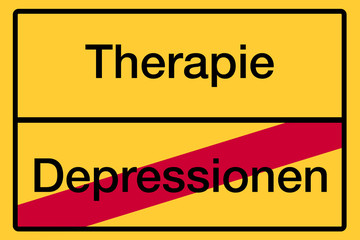 Ortsschild mit Beschriftung 