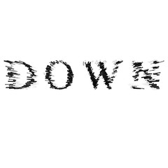 3d text illustration depth effect down