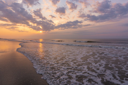 sunset over the sea