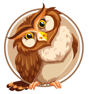 A owl sticker template