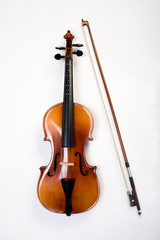 Fototapeta na wymiar Violin on a white background.