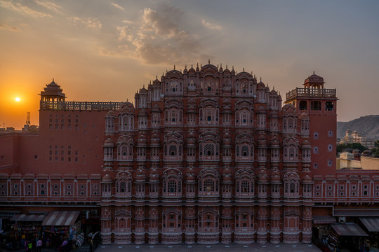 Hawa Mahal "Palace of the Wind" Jaipur city in India  