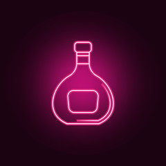 bottle of alcohol icon. Elements of Bottle in neon style icons. Simple icon for websites, web design, mobile app, info graphics