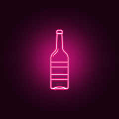 a bottle of wine icon. Elements of Bottle in neon style icons. Simple icon for websites, web design, mobile app, info graphics