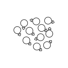 Chaos of points icon. Element of chaos for mobile concept and web apps icon. Thin line icon for website design and development, app development