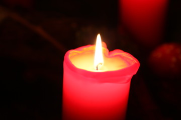 Trauer / rote Kerze