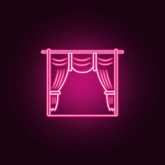cinema curtains icon. Elements of Cinema in neon style icons. Simple icon for websites, web design, mobile app, info graphics