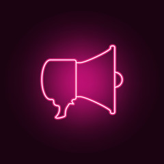 megaphone announcement icon. Elements of Cinema in neon style icons. Simple icon for websites, web design, mobile app, info graphics