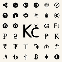 crown icon. Crepto currency icons universal set for web and mobile