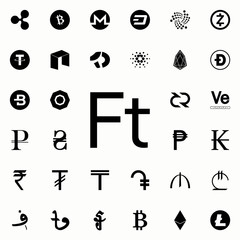 forint icon. Crepto currency icons universal set for web and mobile