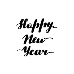 Lettering inscription happy new year.