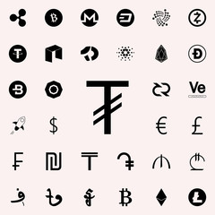 tugrik icon. Crepto currency icons universal set for web and mobile