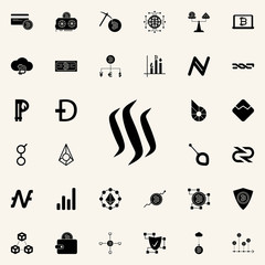 steem debit card icon. Crypto currency icons universal set for web and mobile