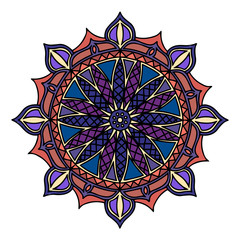 Round decorative ornament element. Mandala