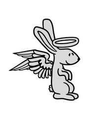 flügel engel himmel tot tod lieb fliegen gott hase kaninchen süß niedlich klein comic cartoon häschen clipart haustier