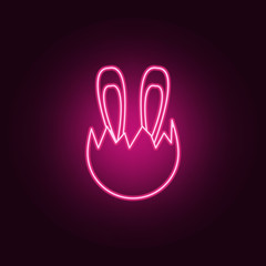Easter Bunny icon. Elements of Easter in neon style icons. Simple icon for websites, web design, mobile app, info graphics