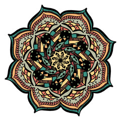 Colorful mandala vector isolated on