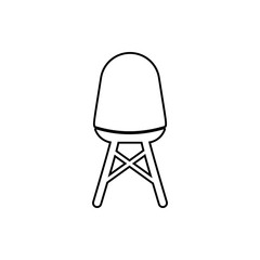 chair icon. Element of Furniture for mobile concept and web apps icon. Thin line icon for website design and development, app development
