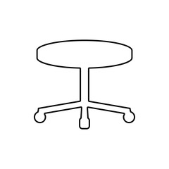 chair on wheels icon. Element of Furniture for mobile concept and web apps icon. Thin line icon for website design and development, app development