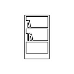 bookcase icon. Element of Furniture for mobile concept and web apps icon. Thin line icon for website design and development, app development