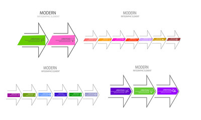 arrow infographic template element