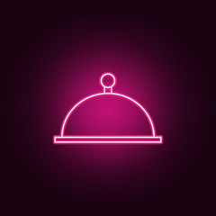 tray icon. Elements of hotel in neon style icons. Simple icon for websites, web design, mobile app, info graphics
