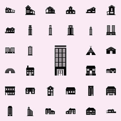 one-block building icon. house icons universal set for web and mobile