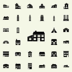 house with an extension icon. house icons universal set for web and mobile