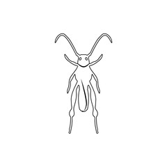grasshopper icon. Element of insect for mobile concept and web apps icon. Thin line icon for website design and development, app development