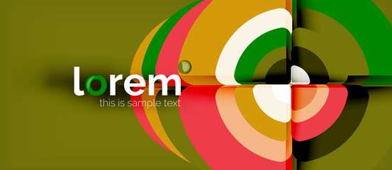 Obraz premium Circles and triangles design abstract background