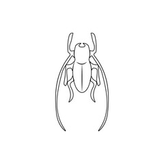 cricket icon. Element of insect for mobile concept and web apps icon. Thin line icon for website design and development, app development