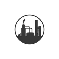 industrial vector silhouette logo concept