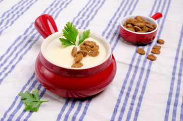 Thick vegetable cream soup