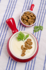 Thick vegetable cream soup