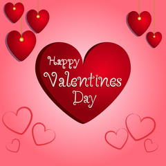 Obraz na płótnie Canvas Happy Valentines Day love heart beautiful Cute card abstract background Vector