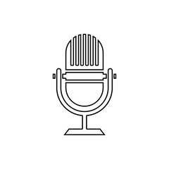 microphone icon. Element of Media for mobile concept and web apps icon. Thin line icon for website design and development, app development