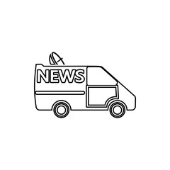 news reporters machine icon. Element of Media for mobile concept and web apps icon. Thin line icon for website design and development, app development