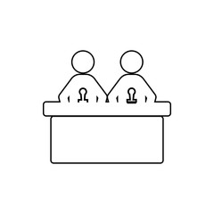 news anchors icon. Element of Media for mobile concept and web apps icon. Thin line icon for website design and development, app development