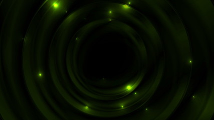 Green glowing space with sparkling stars abstract background