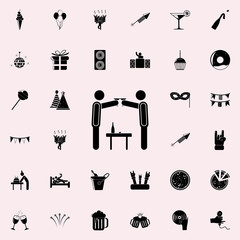 drinking friends icon. Party icons universal set for web and mobile