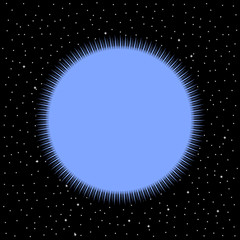 Star on cosmic background. © konstan