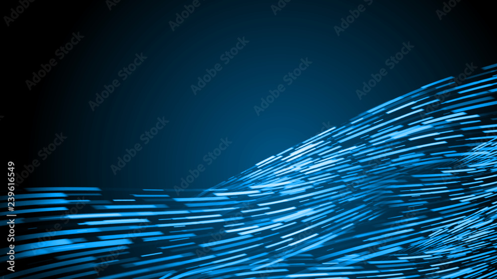 Poster 2d illustration concept of blockchain technology. bits of data in spiral twisted to each others and 