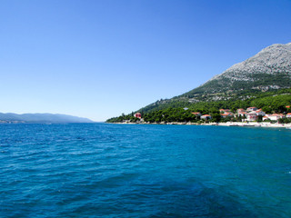 Adriatic sea coast, near Korcula, Croatia