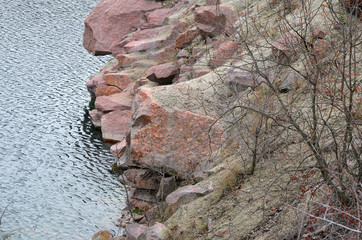 Radon Lake, located in Ukraine, Migeia. Former granite quarry. Present - local resort