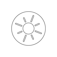 sun in round icon. Element of web for mobile concept and web apps icon. Thin line icon for website design and development, app development
