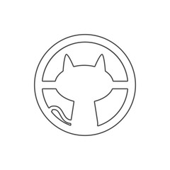 cat outside the window icon. Element of web for mobile concept and web apps icon. Thin line icon for website design and development, app development © rashadaliyev